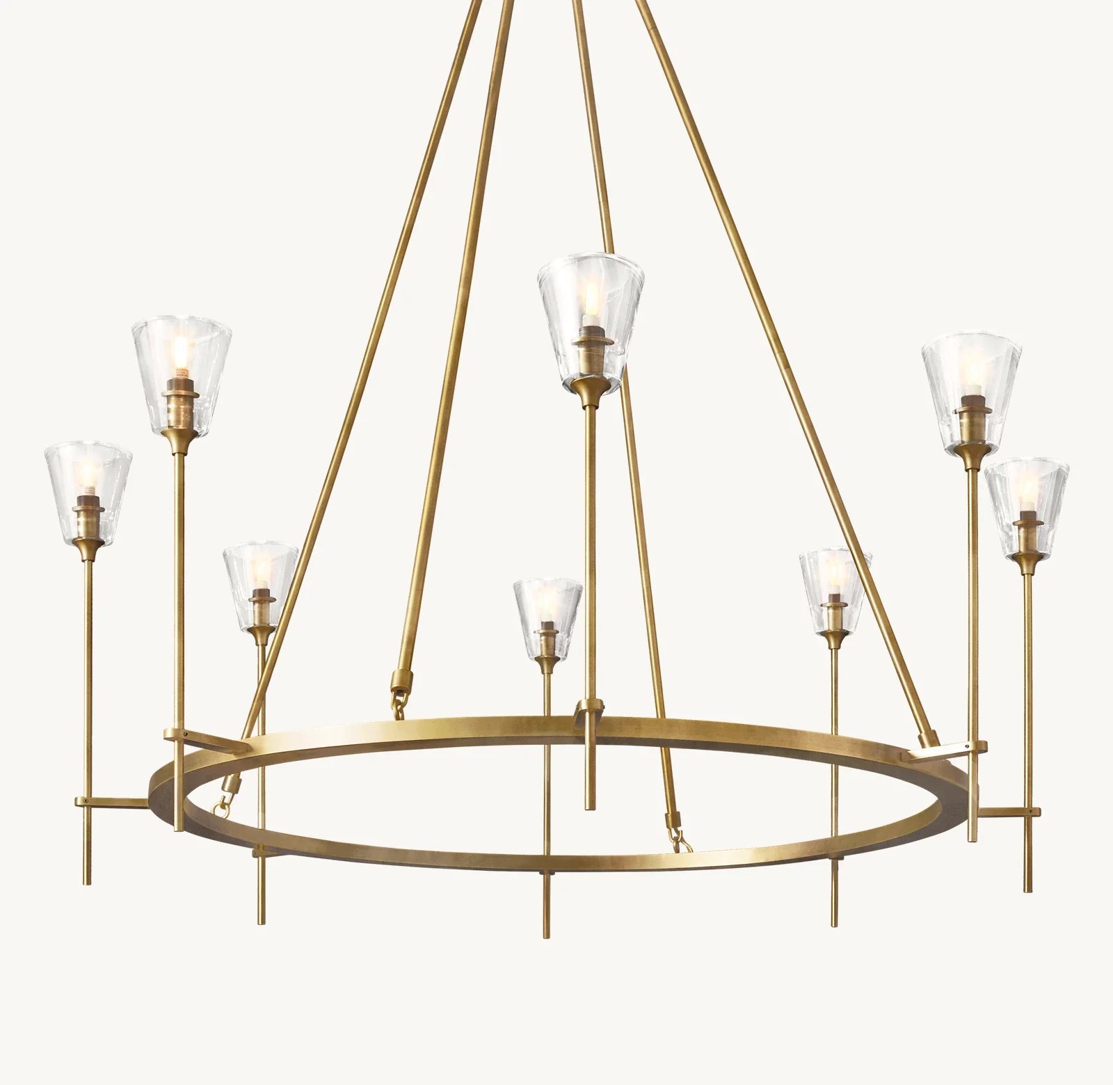 Torche De Verre Round Chandelier 46"-VaseLamps