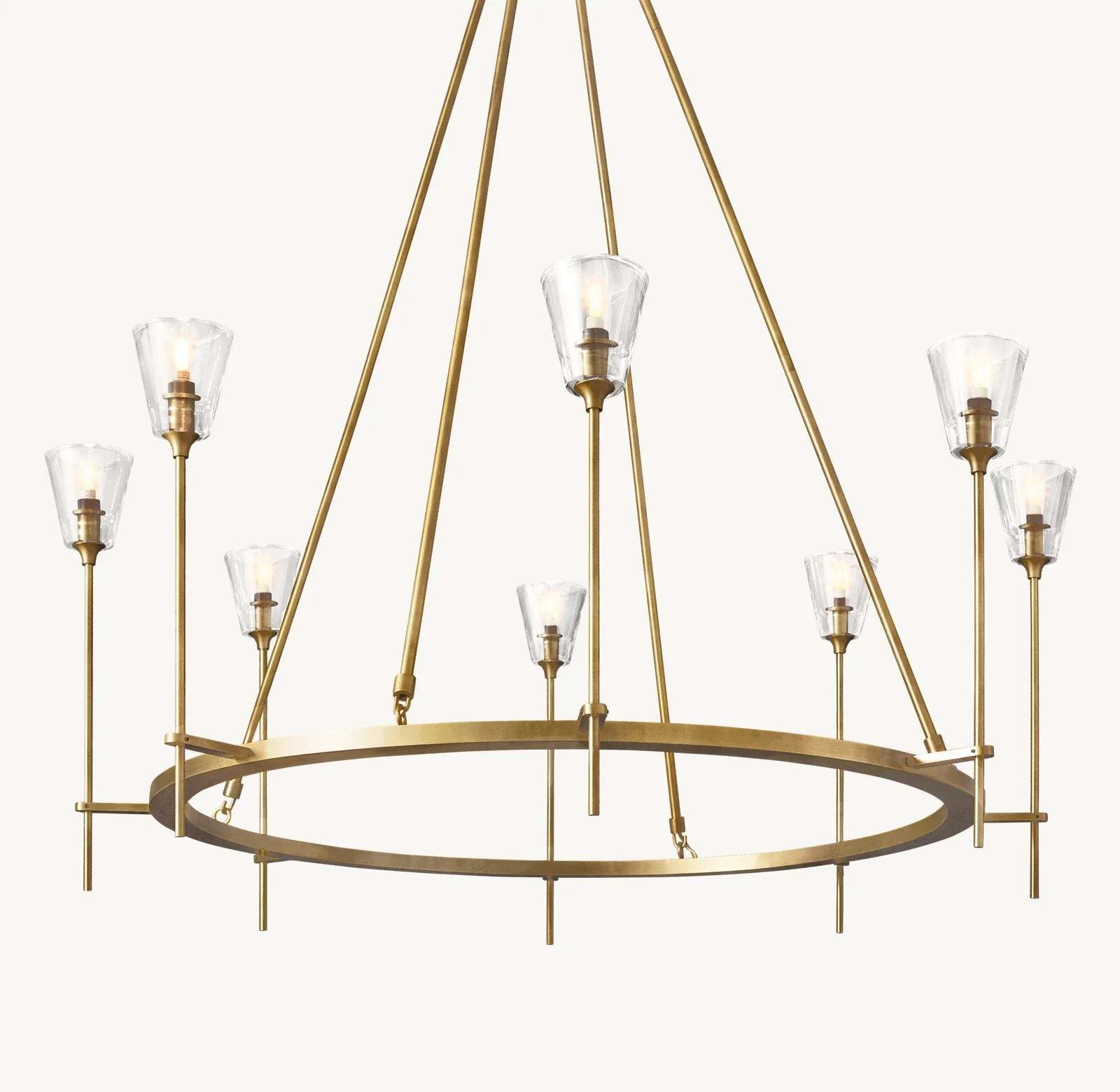 Torche De Verre Round Chandelier 46"-VaseLamps