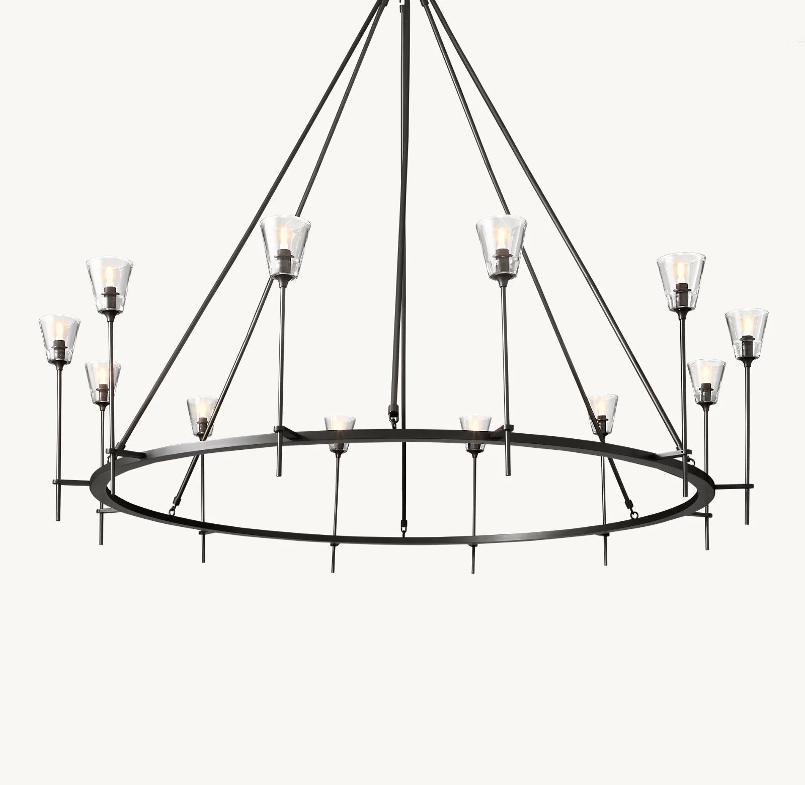 Torche De Verre Round Chandelier 70"-VaseLamps