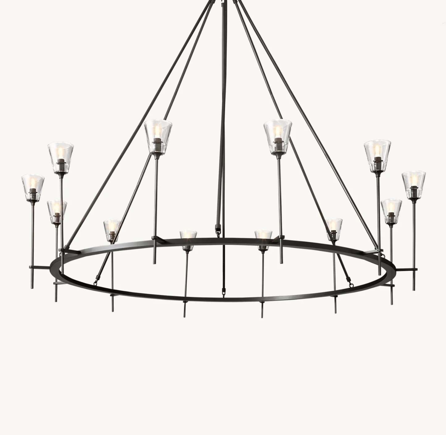 Torche De Verre Round Chandelier 70"-VaseLamps