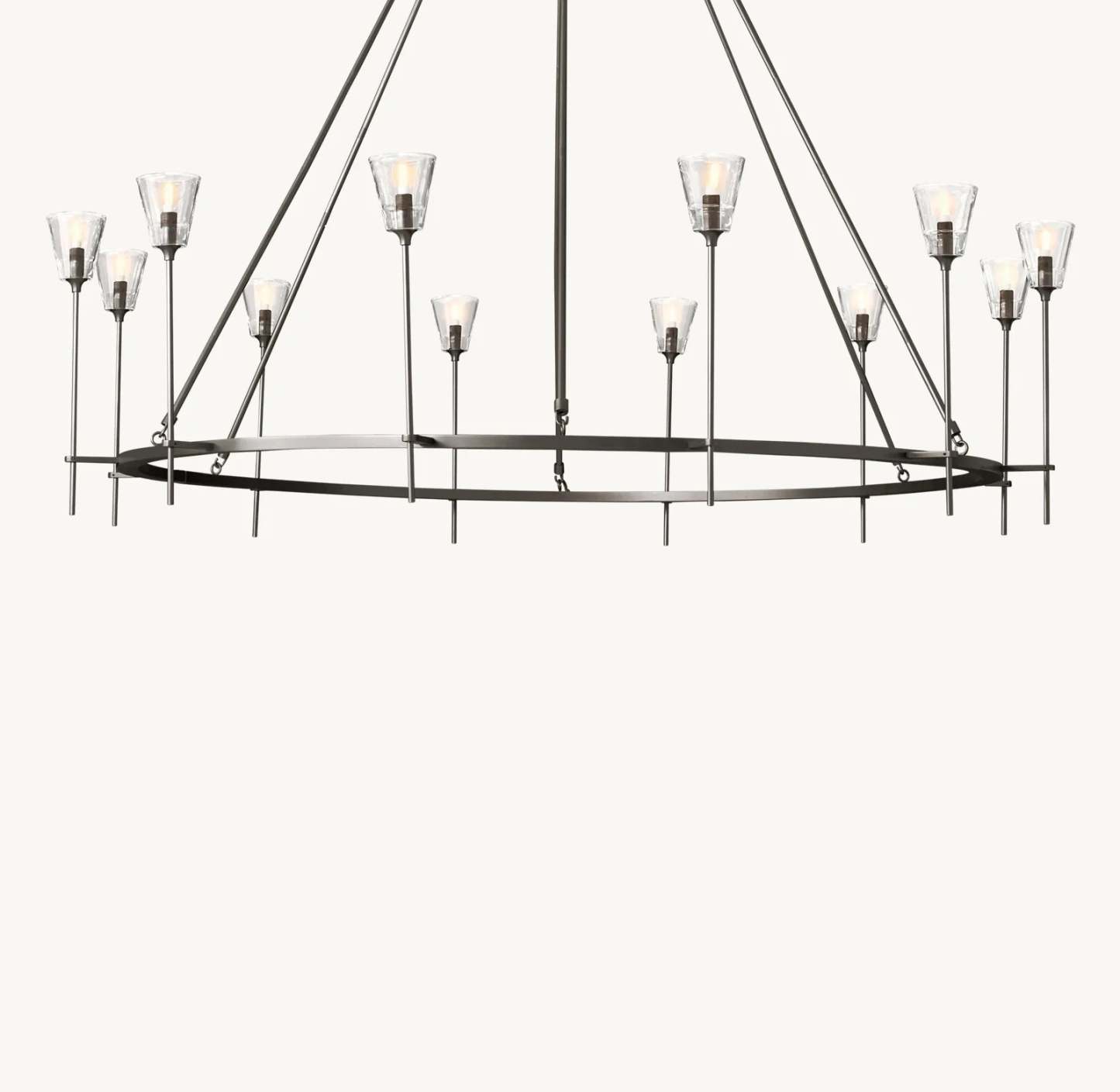 Torche De Verre Round Chandelier 70"-VaseLamps