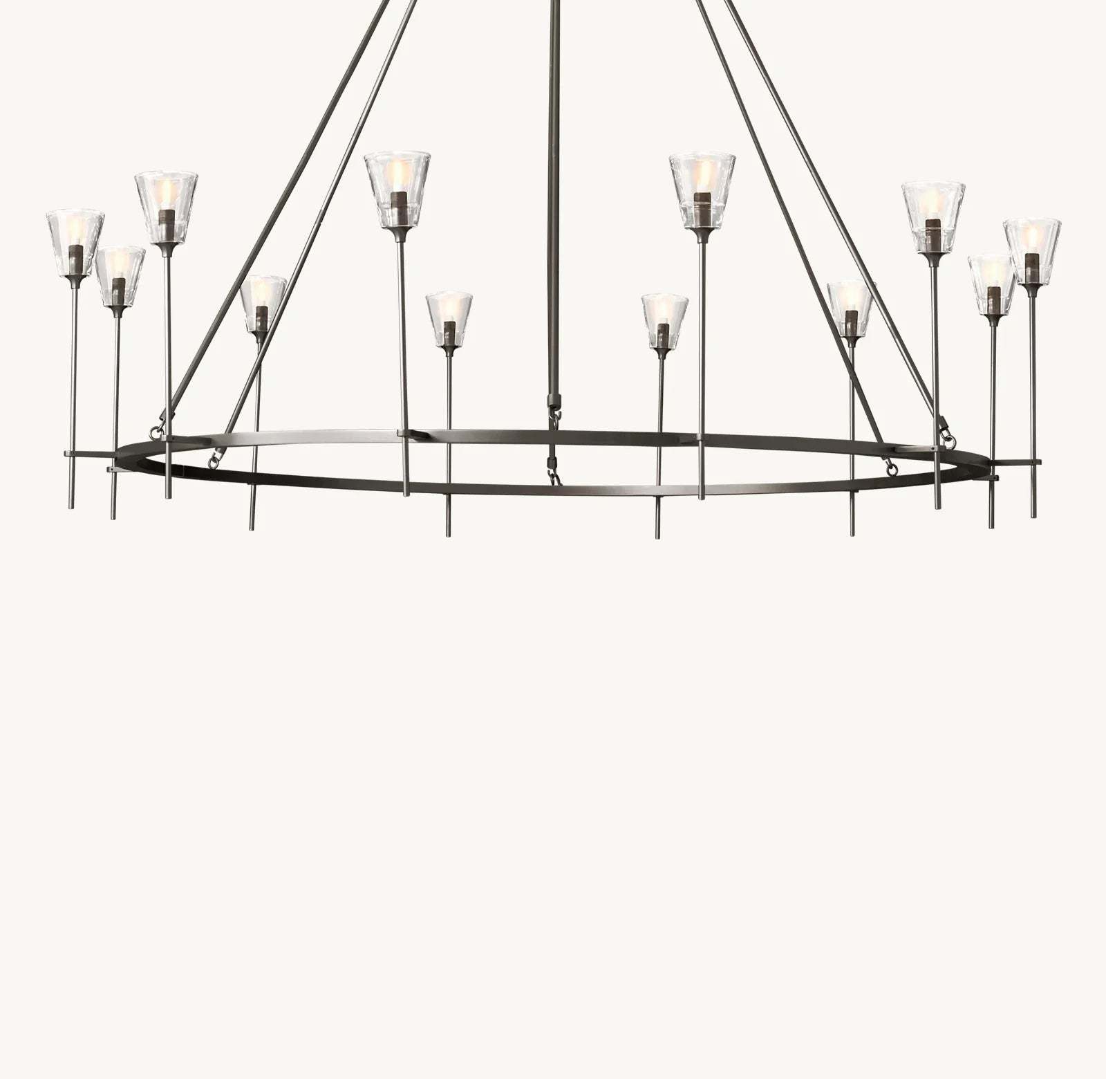 Torche De Verre Round Chandelier 70"-VaseLamps