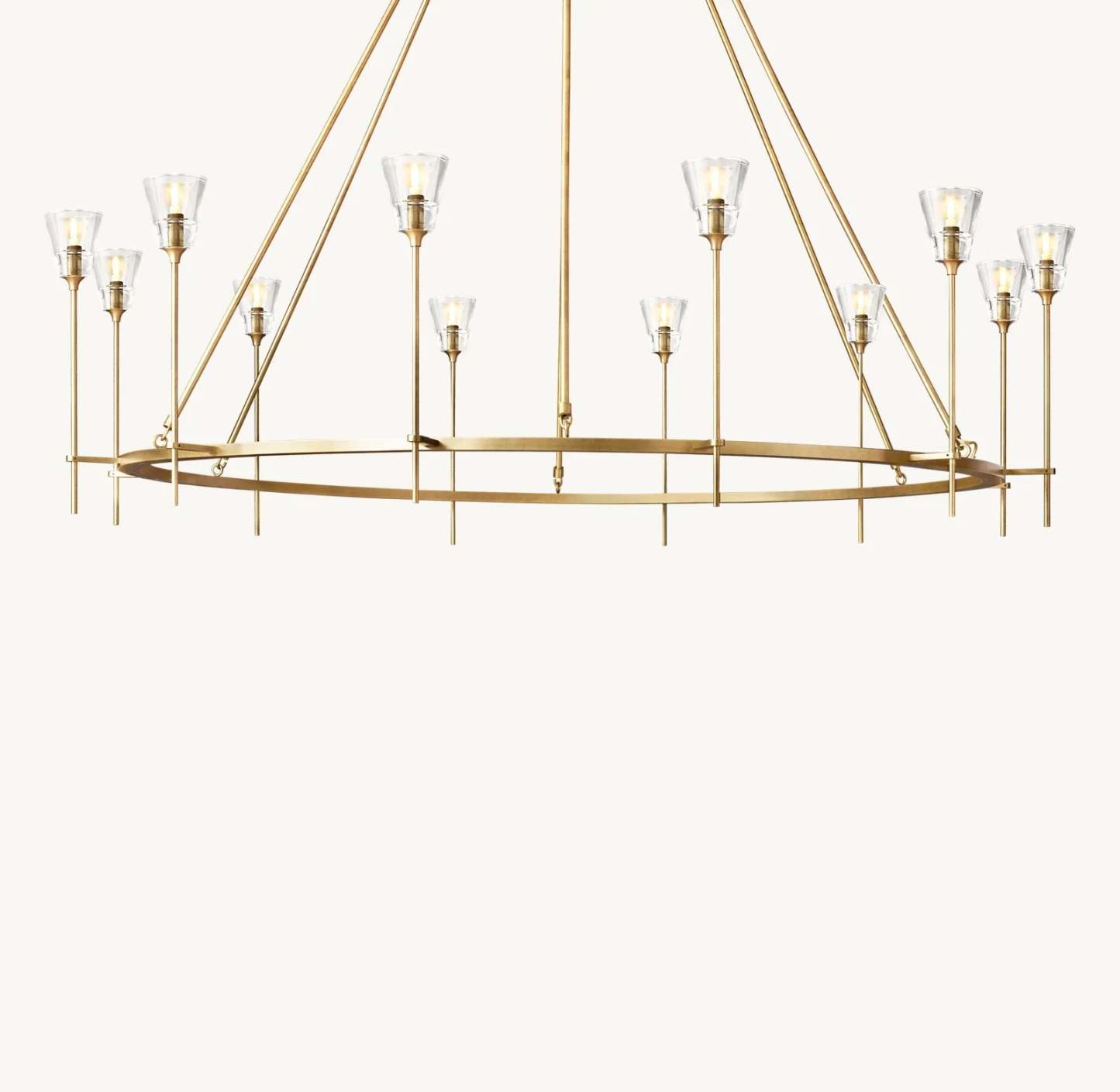Torche De Verre Round Chandelier 70"-VaseLamps
