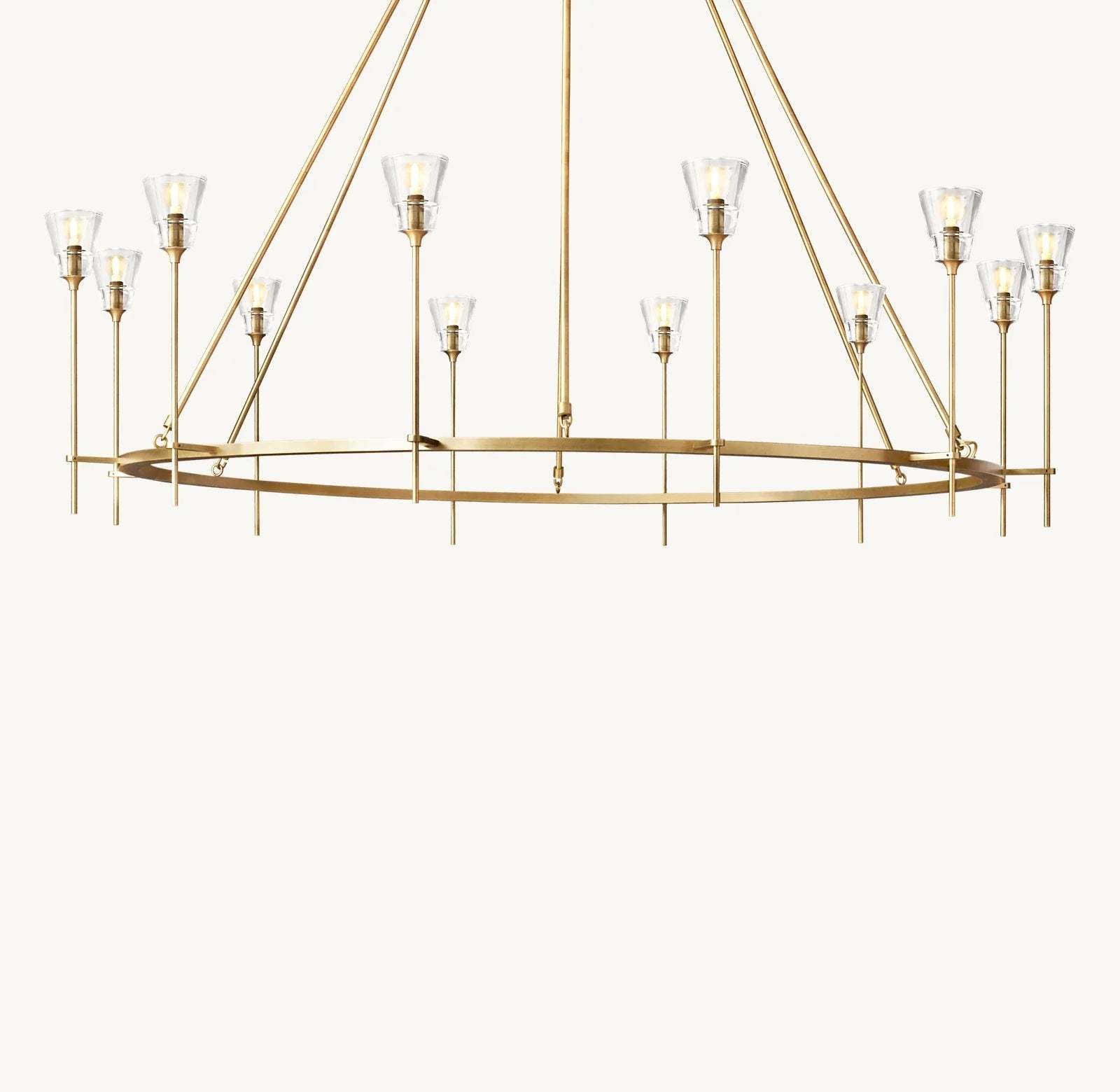 Torche De Verre Round Chandelier 70"-VaseLamps