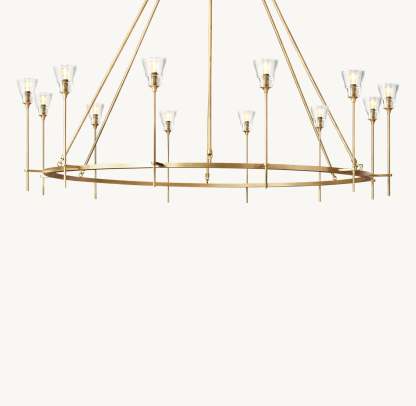Torche De Verre Round Chandelier 70"-VaseLamps