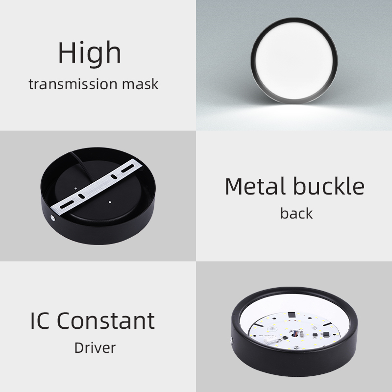 CANMEIJIA LED downlight aluminum + iron three-color light change