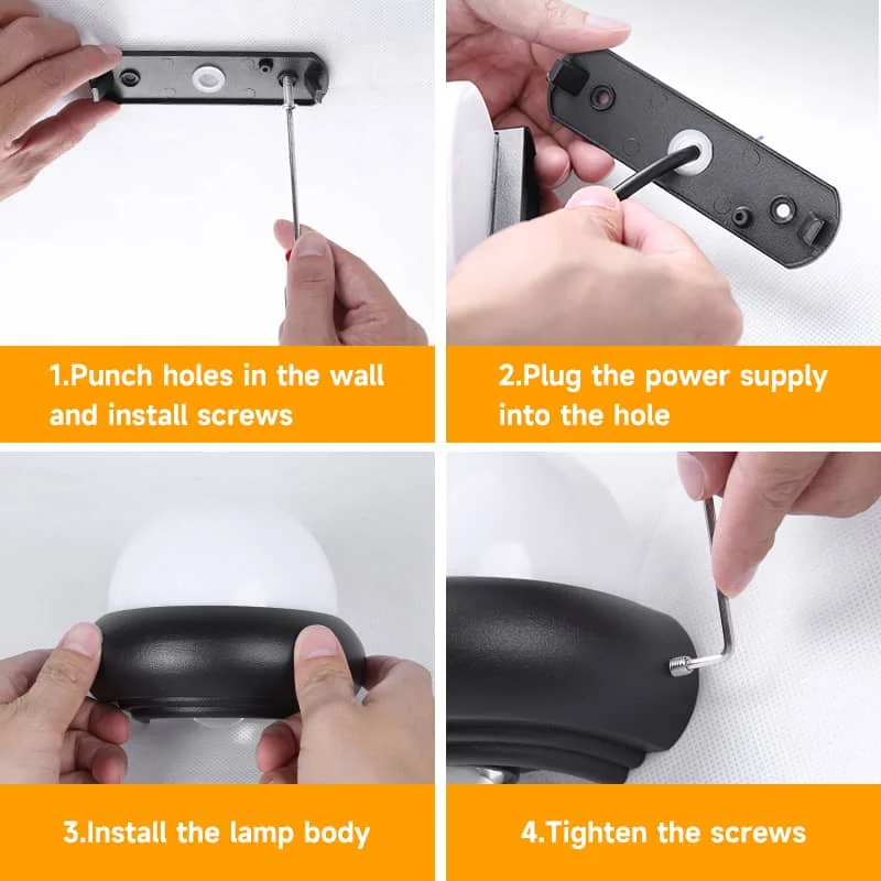 CANMEIJIA Yuanbao Wall Lamp Aluminum Type Black Warm light