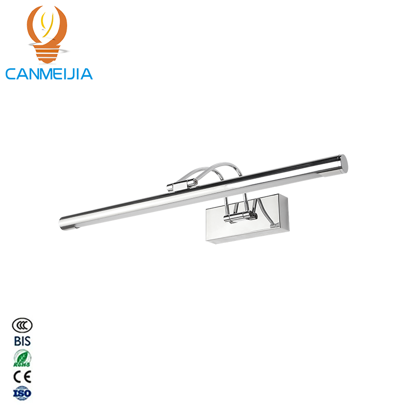 CANMEIJIA 001 Mirror Lamp, Long Arm, Chrome, Wide Voltage,  Three-Color Memory