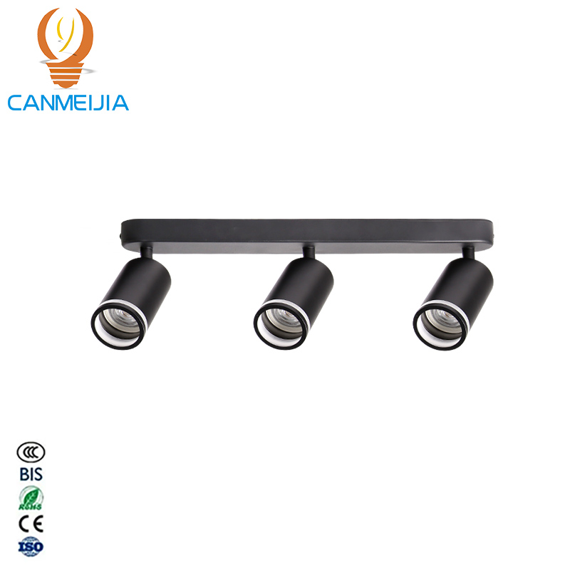 CANMEIJIA Long Strip Ceiling Spotlight, Straight Cylinder with Acrylic Ring, Model GU10