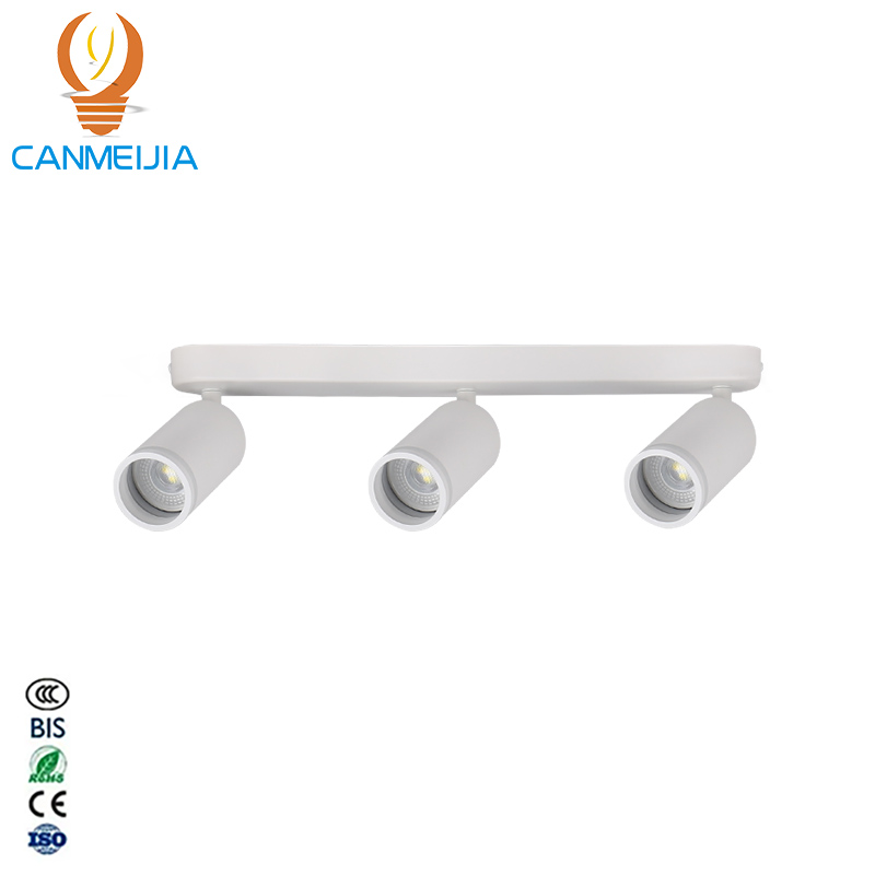 CANMEIJIA Long Strip Ceiling Spotlight, Straight Cylinder with Acrylic Ring, Model GU10