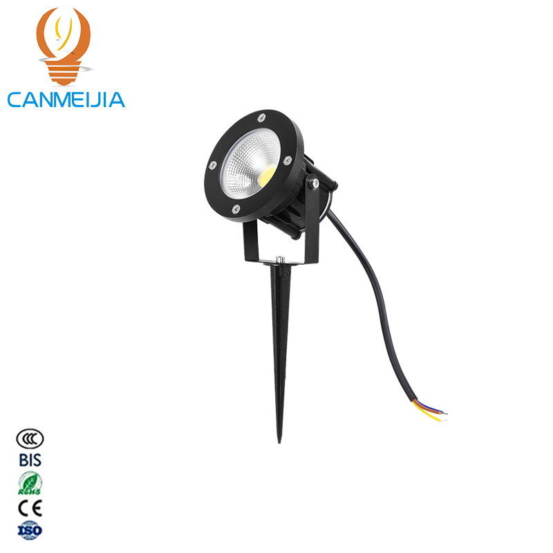 CANMEIJIA  Ground Socket Lawn Light Model 002, 2-in-1 Round Ground Socket, Wide Voltage, 5W Warm Light