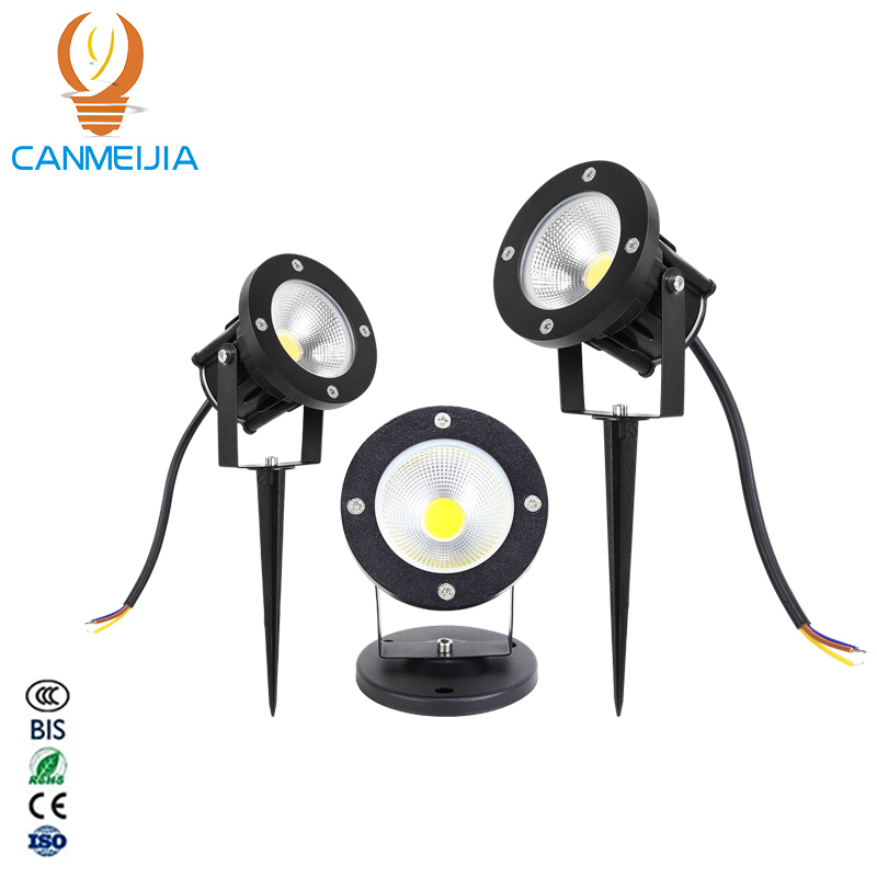CANMEIJIA  Ground Socket Lawn Light Model 002, 2-in-1 Round Ground Socket, Wide Voltage, 5W Warm Light
