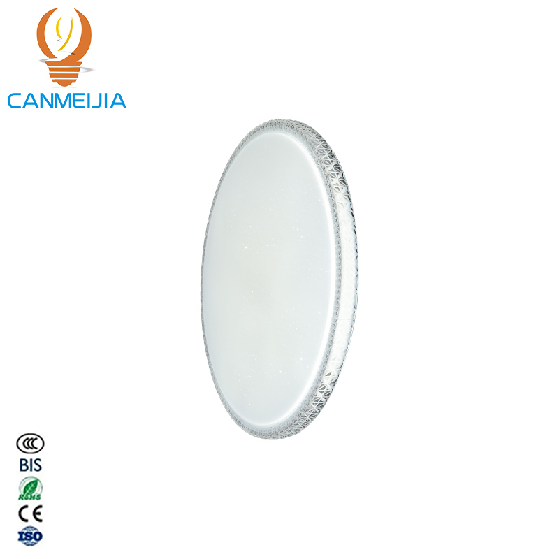 CANMEIJIA Ceiling Light, Macaron Style, Crystal Shade, Narrow Pressure, Infrared Remote Control + Stepless Dimming and Color Adjustment