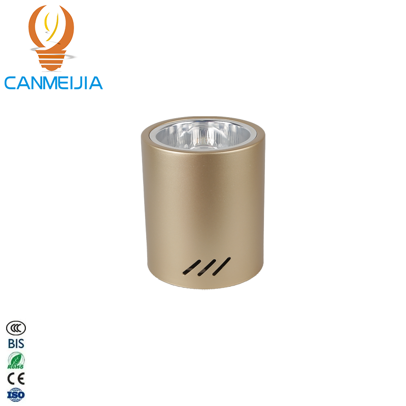 (CANMEIJIA) Surface mounted downlight E27 without light source Square 5-inch high downlight