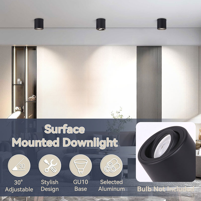 CANMEIJIA  Surface-mounted adjustable spotlight, GU10 base (bulb not included)