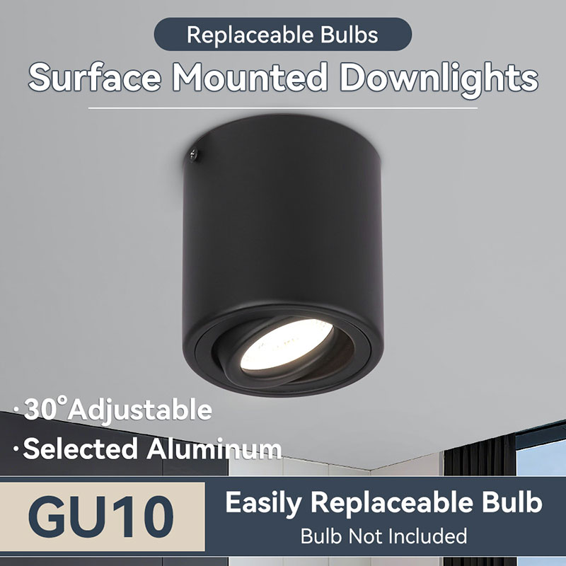 CANMEIJIA  Surface-mounted adjustable spotlight, GU10 base (bulb not included)