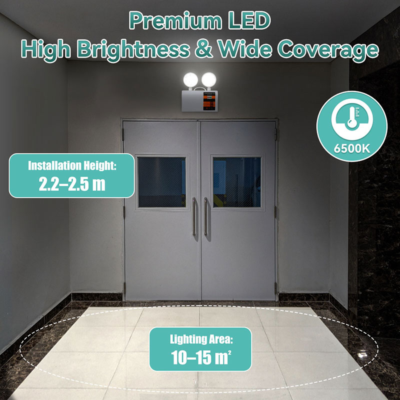 CANMEIJIA  Fire Emergency Light, Model 001, Wide Voltage Range, National Standard Two-Pin Flat Plug