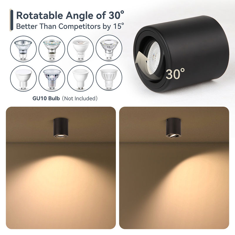 CANMEIJIA  Surface-mounted adjustable spotlight, GU10 base (bulb not included)