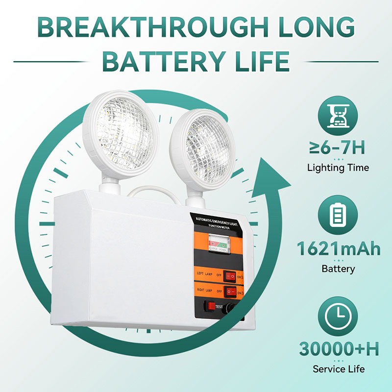 CANMEIJIA  Fire Emergency Light, Model 001, Wide Voltage Range, National Standard Two-Pin Flat Plug
