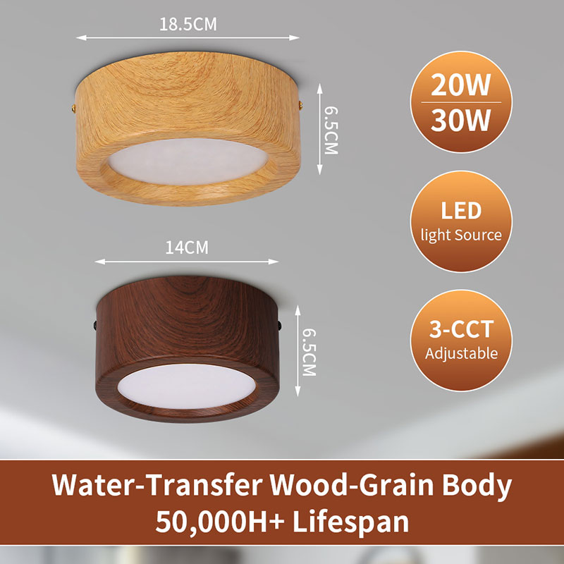 CANMEIJIA  Surface-mounted downlights with tri-color dimming and memory function