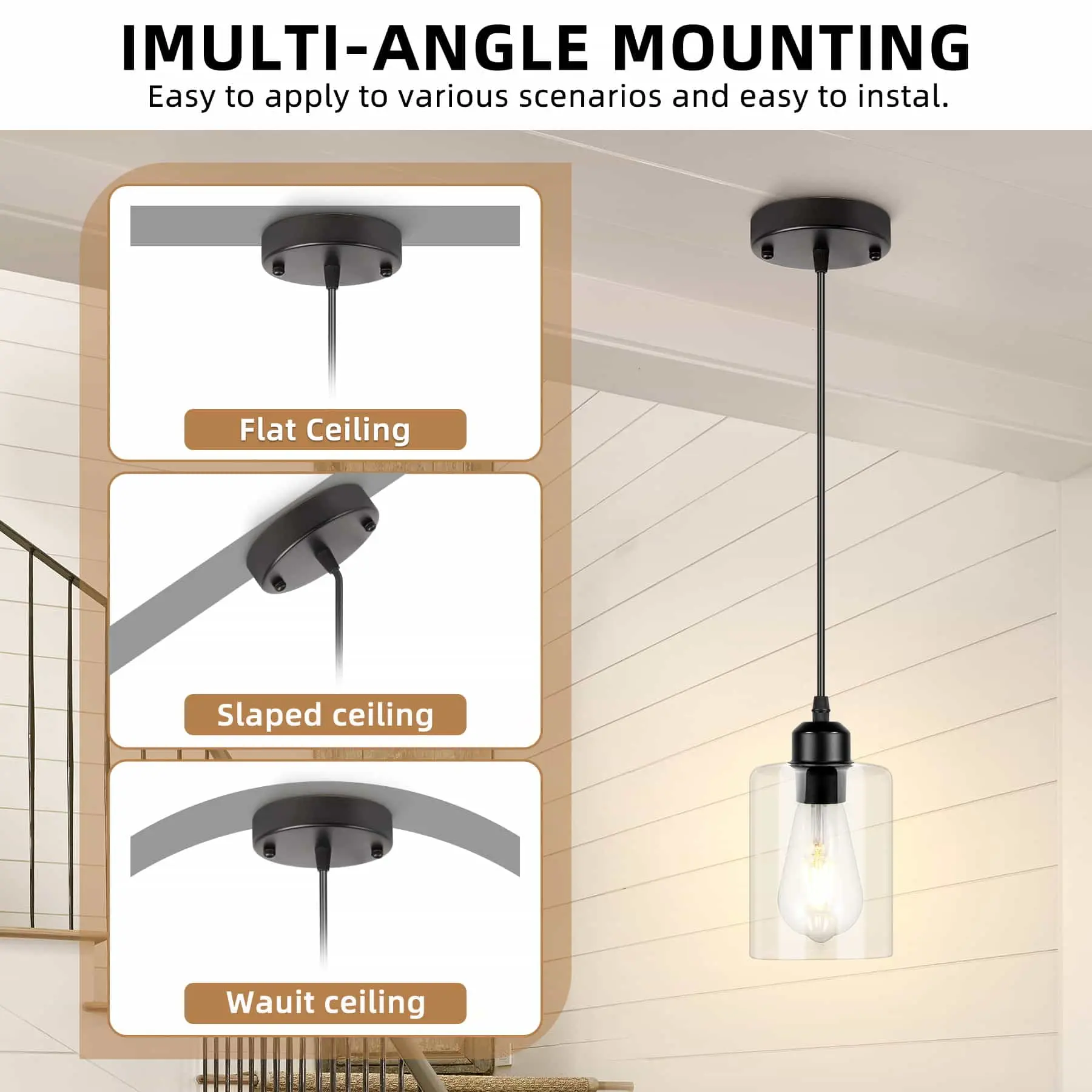 CANMEIJIA chandeliers 002 glass without light source E26 light head-CANMEILIGHTS