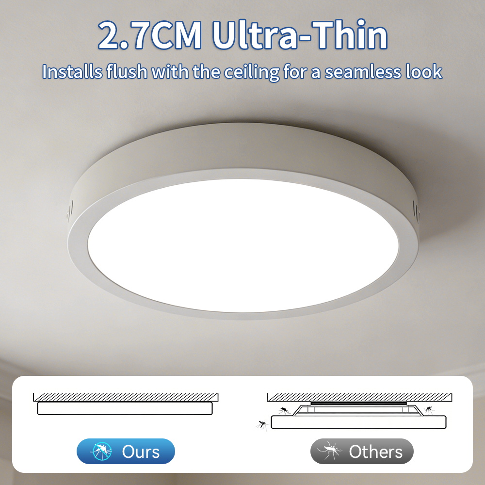 CANMEIJIA Minimalist Ultra-Thin LED Ceiling Light (Dimmable Colors)