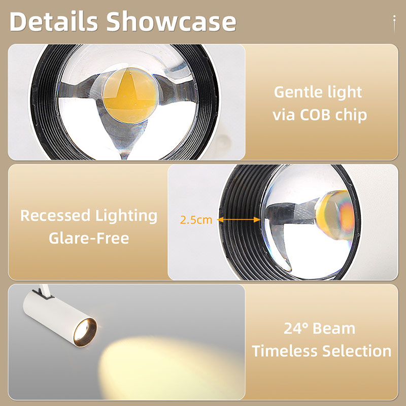 CANMEIJIA  Track lights with adjustable dimming Stepless Dimming and Color Adjustment