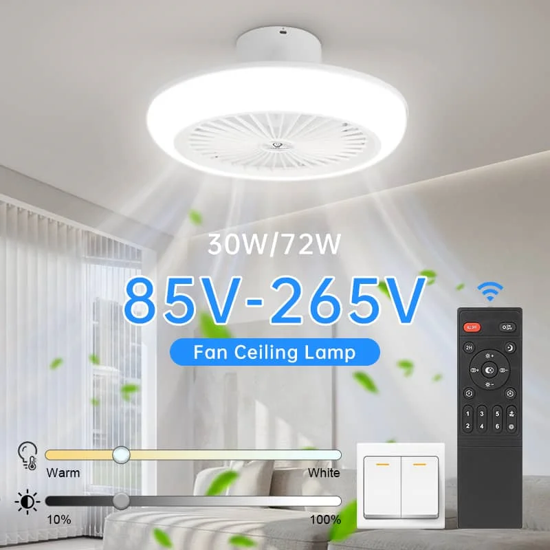 CANMEIJIA Fan ceiling lamp 001 wide voltage three-color dimming + remote control
