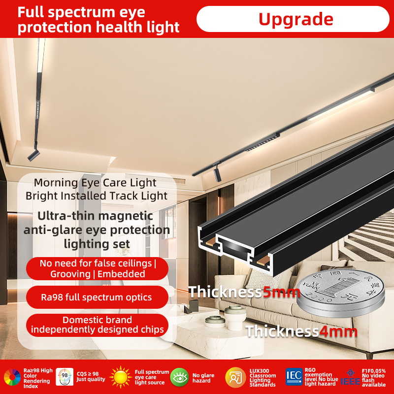 CANMEIJIA  Surface mounted magnetic light track spotlight black shell