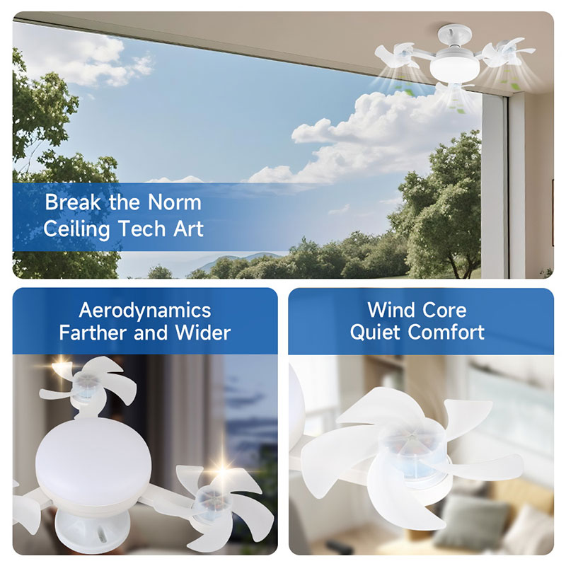 CANMEIJIA  Fan bulb drone model, remote control stepless dimming and color adjustment
