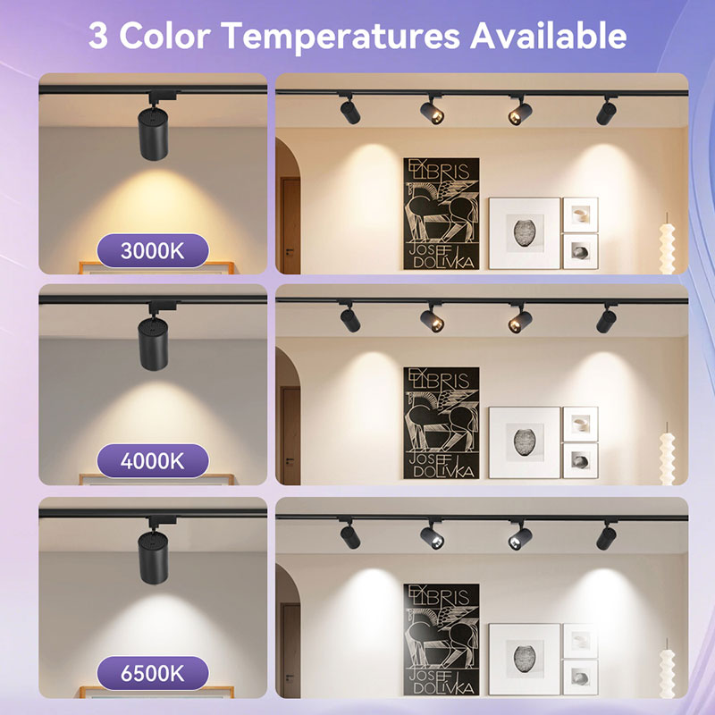 CANMEIJIA  New COB track lights with tri-color dimming and memory function