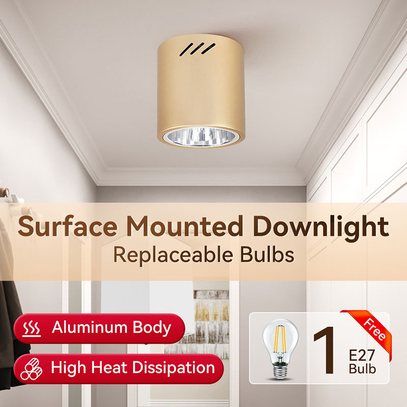 CANMEIJIA Surface-mounted downlight E27 (no light source) 