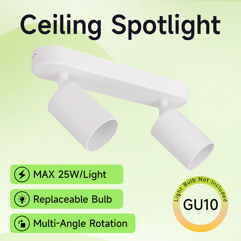 CANMEIJIA  Long strip ceiling spotlight, straight type, with plastic swing arm,no light source