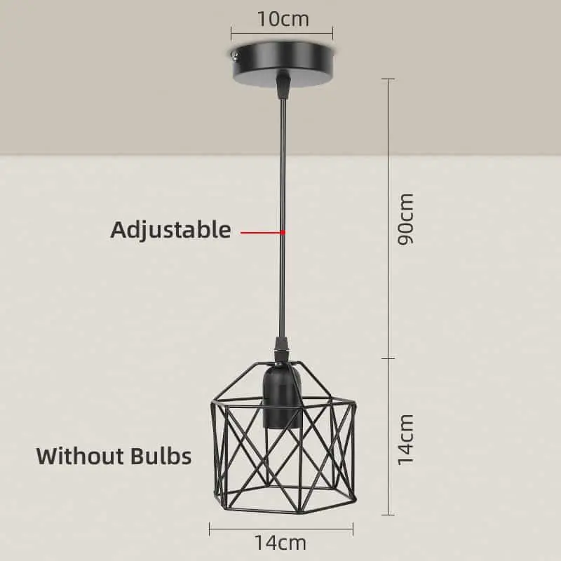 CANMEIJIA chandeliers iron style Single-head diamond-shaped E27/E26 lamp holder