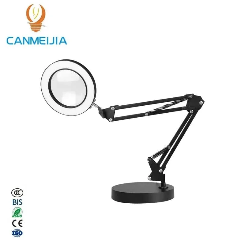 CANMEIJIA table lamp magnifying glass mechanical arm  USB three-color dimming -CANMEILIGHTS