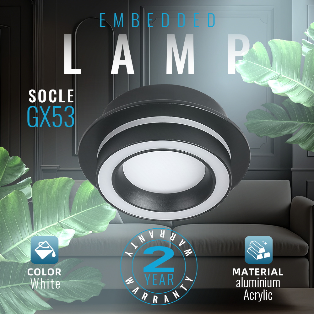 CANMEIJIA Recessed Downlight GX53 without Light Source 001