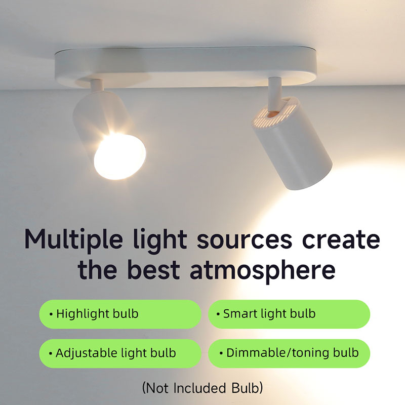 CANMEIJIA  Long strip ceiling spotlight, straight type, with plastic swing arm,no light source