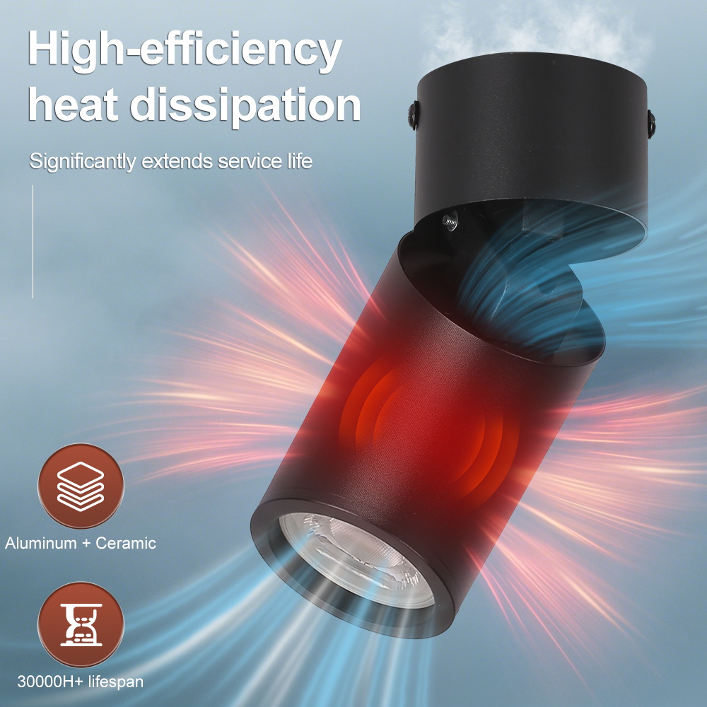 GU10 model surface-mounted folding spotlight