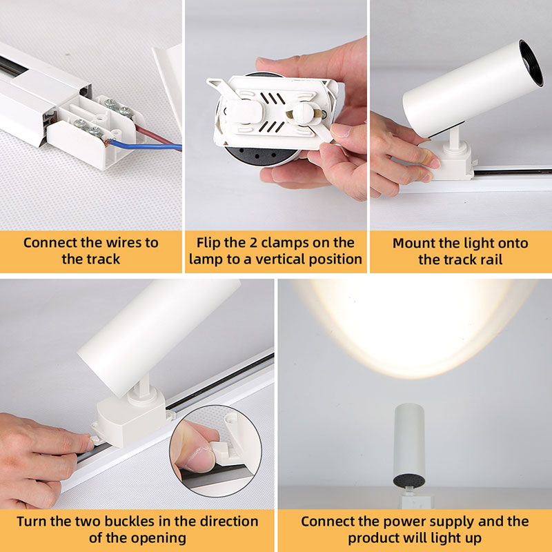 CANMEIJIA  Track lights with adjustable dimming Stepless Dimming and Color Adjustment