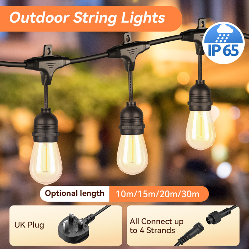 CANMEIJIA High-Voltage Lighting String Model 001, UK Standard Large Three-Pin Plug
