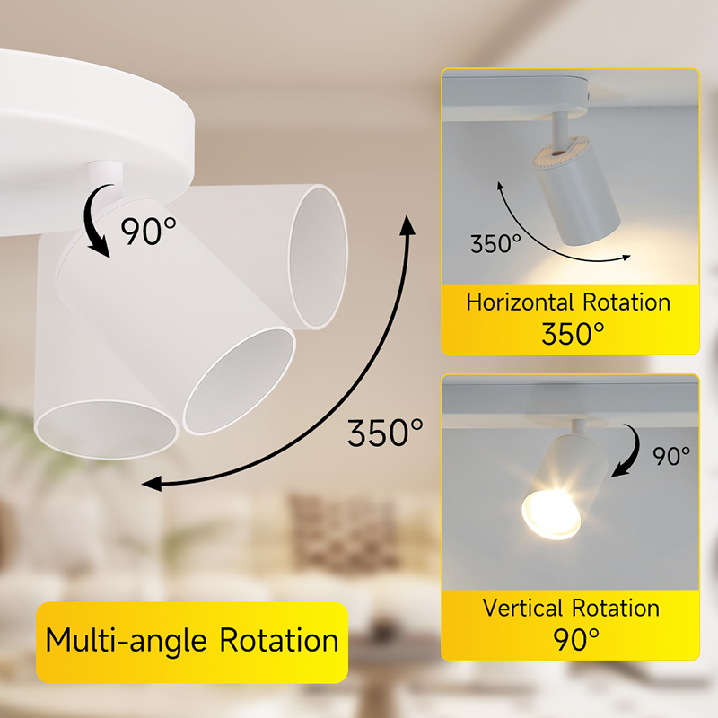 CANMEIJIA ceiling spotlight adjustable angle Gu10 lamp holder no light source
