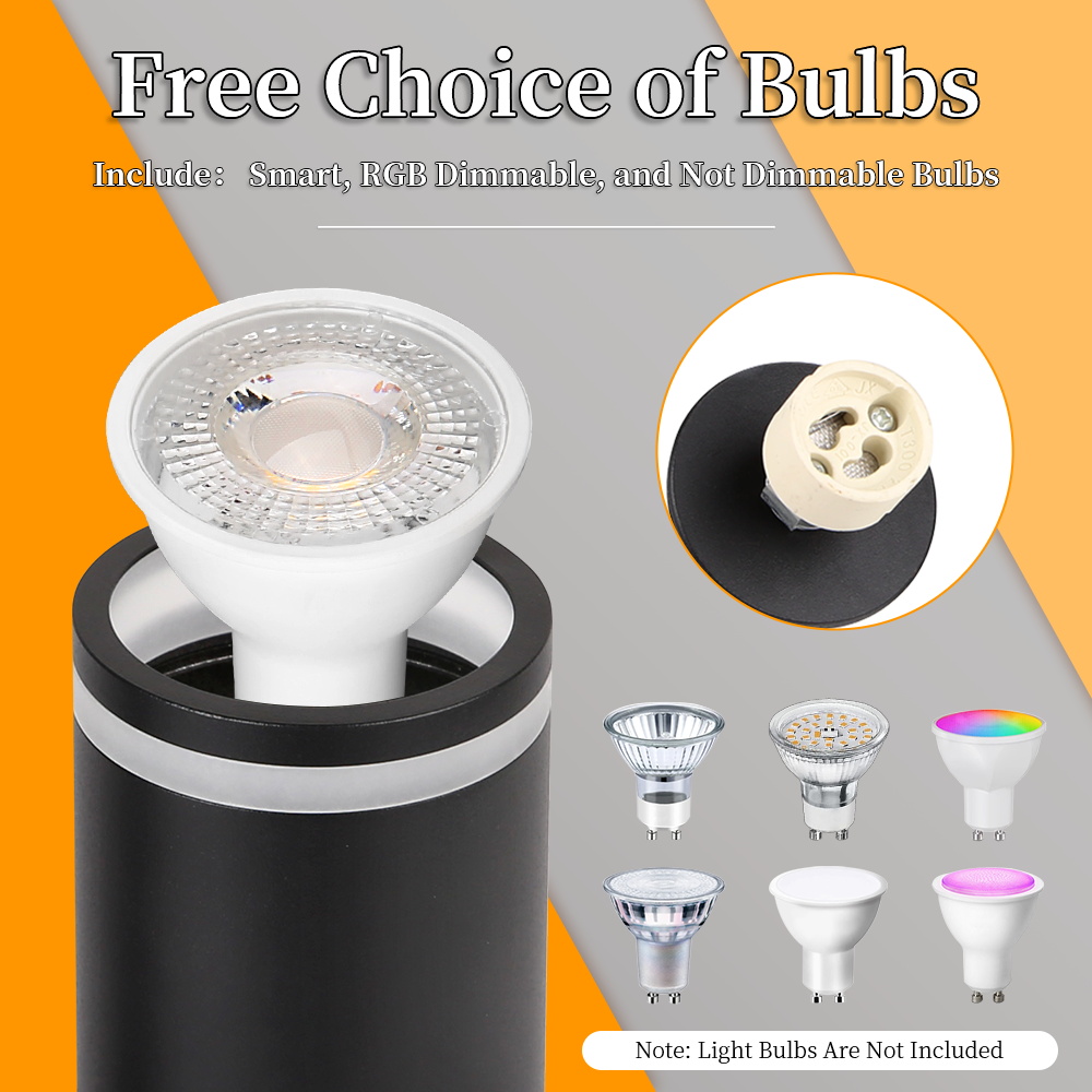 CANMEIJIA Long Strip Ceiling Spotlight, Straight Cylinder with Acrylic Ring, Model GU10