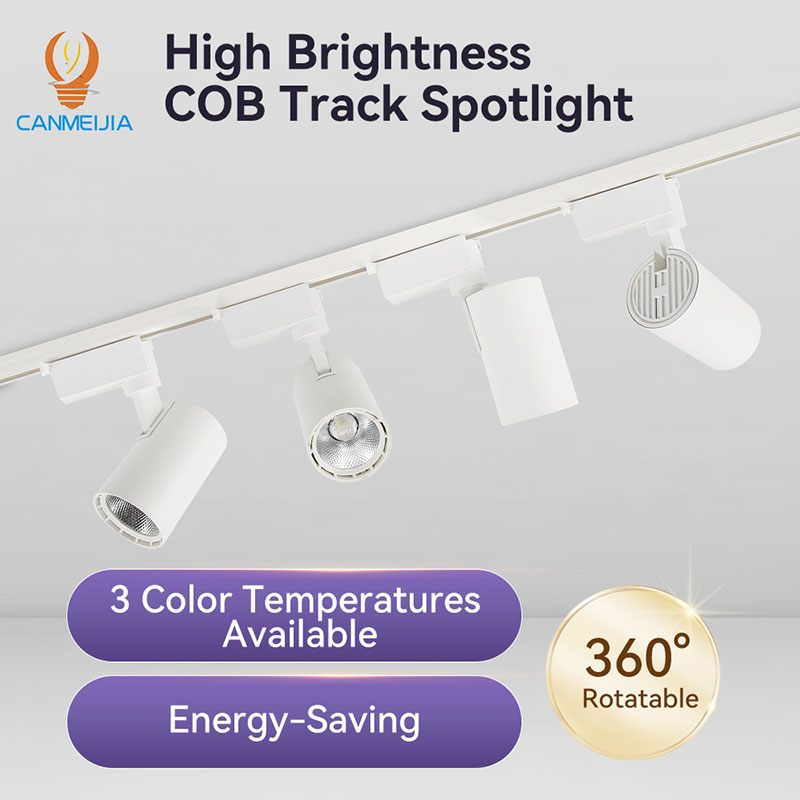 CANMEIJIA  New COB track lights with tri-color dimming and memory function