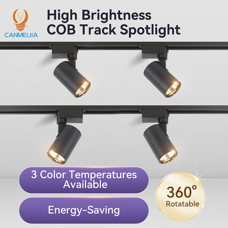 CANMEIJIA  New COB track lights with tri-color dimming and memory function