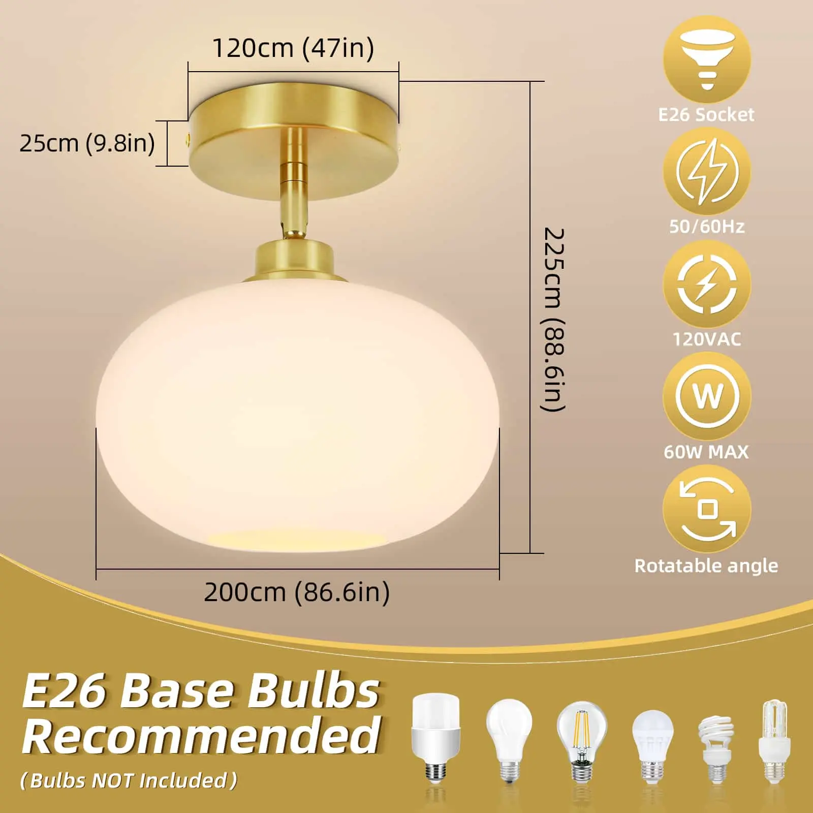 CANMEIJIA ceiling light glass  style