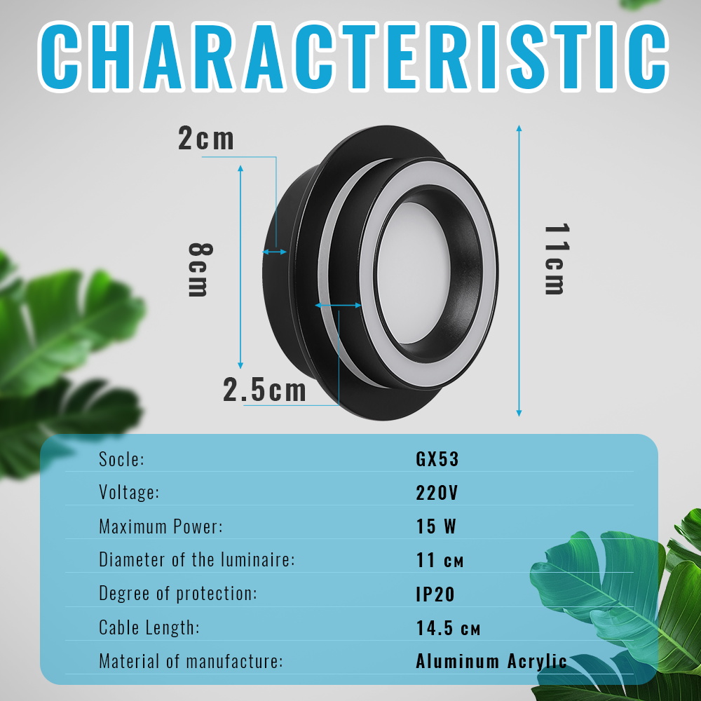 CANMEIJIA Recessed Downlight GX53 without Light Source 001