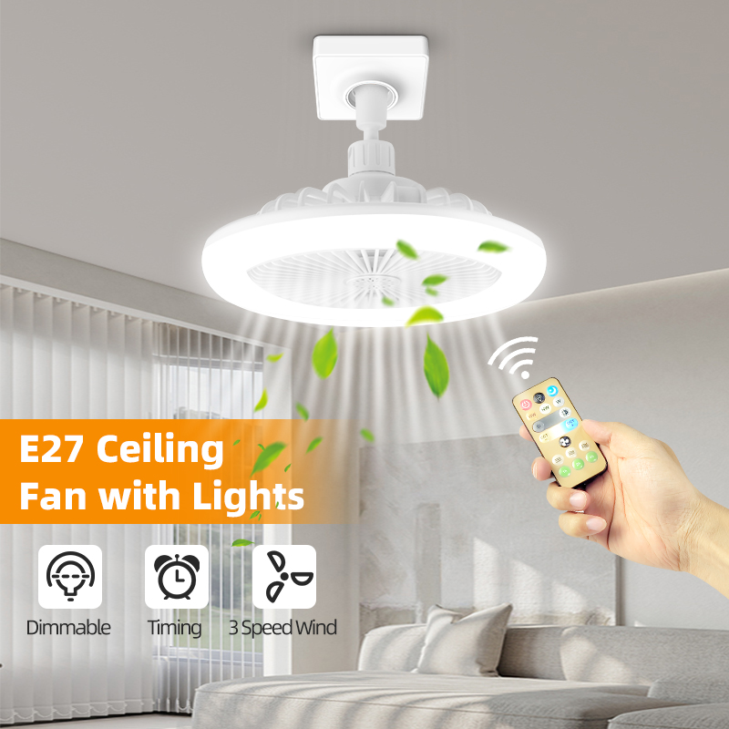 CANMEIJIA  Fan lamp model 001: Three-color light, universal lamp head, remote control, and aromatherapy function