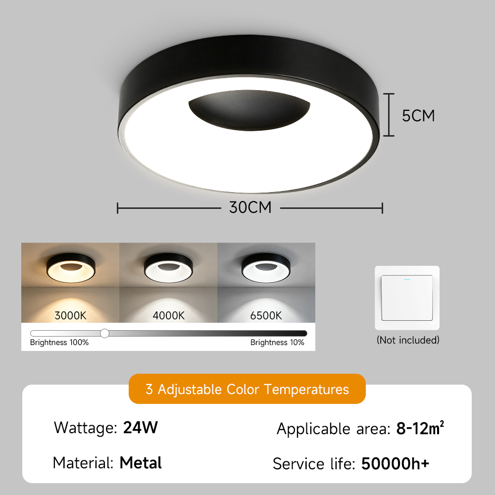 CANMEIJIA Side-lit ceiling light with iron frame