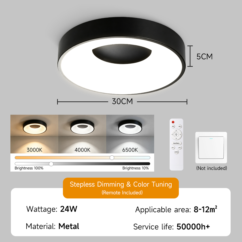 CANMEIJIA Side-lit ceiling light with iron frame