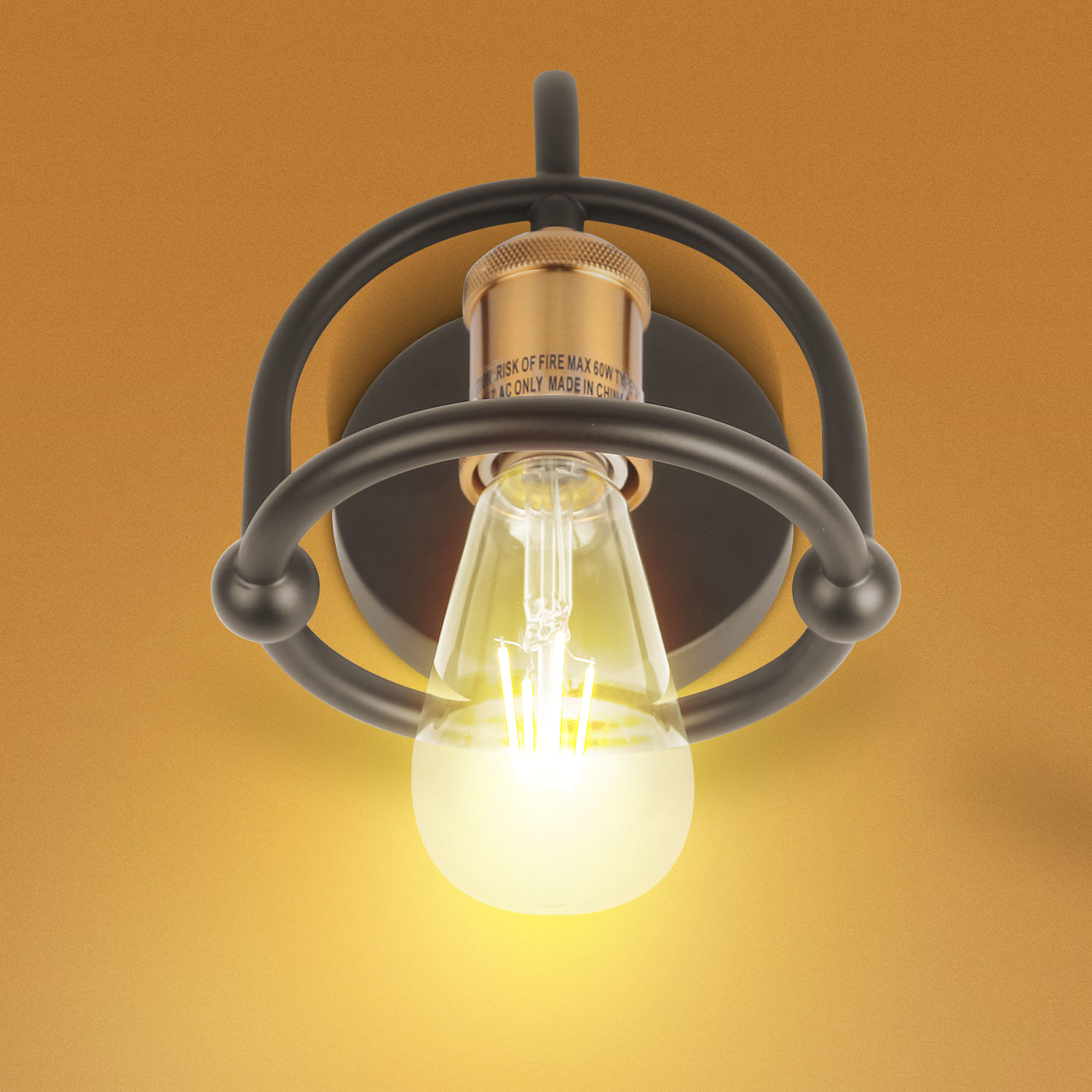 (CANMEIJIA) Wall light  Sconce Set of 2, Vintage Wall Sconce Fixtures E26 socket, bulb not included